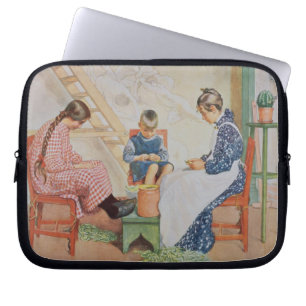 Shelling Peas, pub. in 'Lasst Licht Hinin'(`Let in Laptop Sleeve