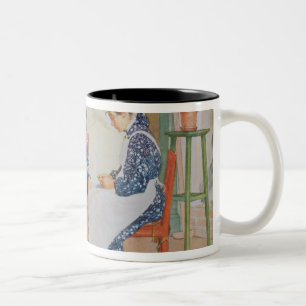 Shelling Peas, pub. in 'Lasst Licht Hinin'(`Let in Two-Tone Coffee Mug