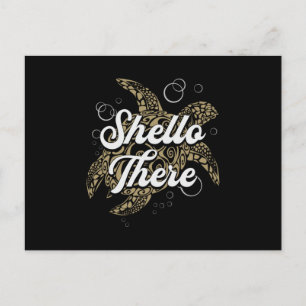 Shello There Turtle Lover Turtles Sea Funny Gift Postcard