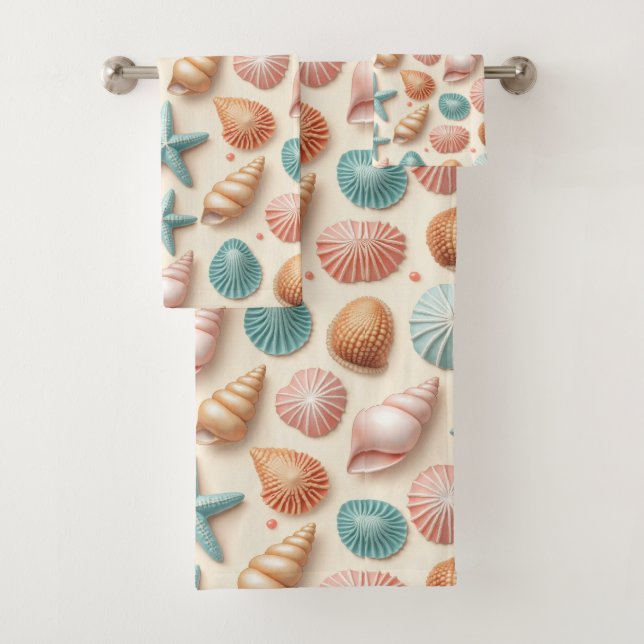 Shells Abundance Bath Towel Set (Insitu)
