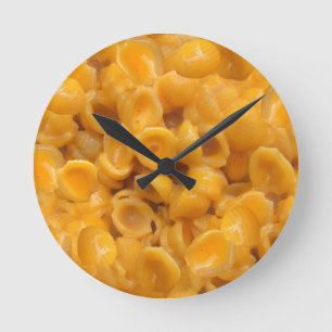 shells and cheese round clock
