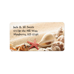 Shells and Starfish Address Label