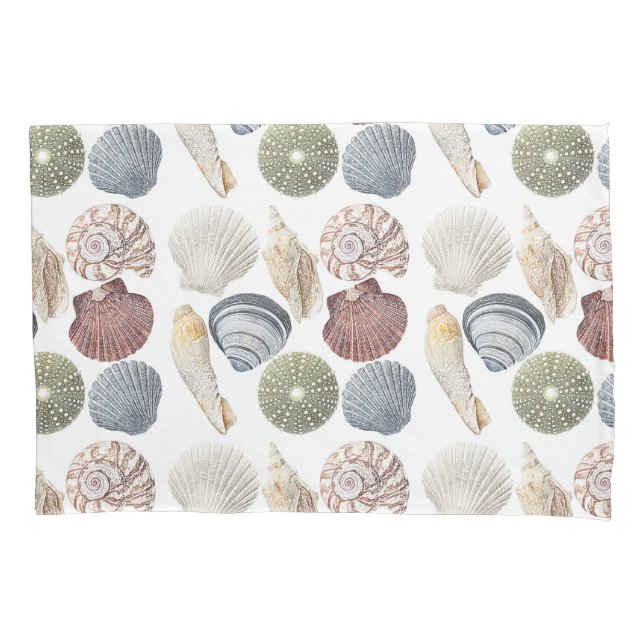 Shells Art Beach House Pillow Case (Front)