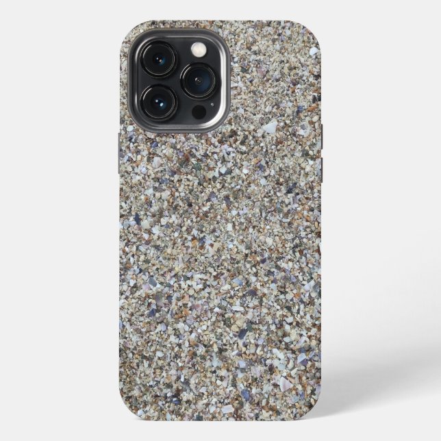 Shells background at the ocean beach iPhone case (Back)