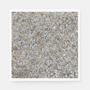 Shells background at the ocean beach napkin