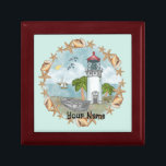 Shells Hawaii  Lighthouse Gift Box<br><div class="desc">Shells Hawaii Lighthouse gift box by ArtMuvz Illustration. Matching Lighthouse apparel, Light house t-shirts, Lighthouses gifts. Lighthouse t-shirt, nautical and birthday gifts, lighthouse collector apparel.Lighthouse gifts are a great way to show someone you care, especially if they love the ocean, the coast, or lighthouses themselves. Lighthouses are iconic symbols of...</div>