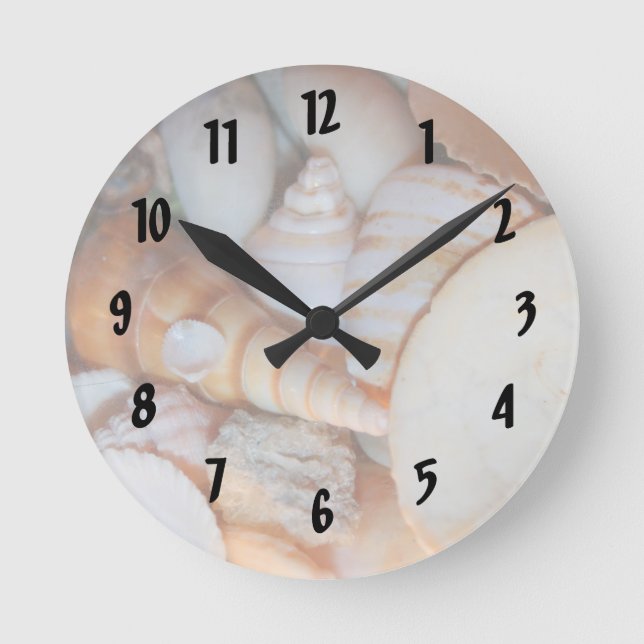 shells image from florida many seashells round clock (Front)