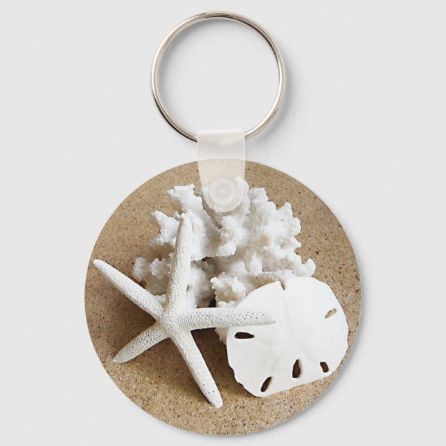 Shells in the Sand Key Ring (Front)