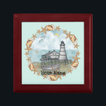 Shells Louisiana  Lighthouse  Gift Box<br><div class="desc">Shells Louisiana Lighthouse gift box by ArtMuvz Illustration. Matching Lighthouse apparel, Light house t-shirts, Lighthouses gifts. Lighthouse t-shirt, nautical and birthday gifts, lighthouse collector apparel. Lighthouse gifts are a great way to show someone you care, especially if they love the ocean, the coast, or lighthouses themselves. Lighthouses are iconic symbols...</div>