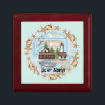 Shells Maryland  Lighthouse Gift Box<br><div class="desc">Shells Maryland Lighthouse gift box by ArtMuvz Illustration. Matching Lighthouse apparel, Light house t-shirts, Lighthouses gifts. Lighthouse t-shirt, nautical and birthday gifts, lighthouse collector apparel. Lighthouse gifts are a great way to show someone you care, especially if they love the ocean, the coast, or lighthouses themselves. Lighthouses are iconic symbols...</div>