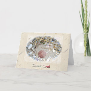 Shells on Beach Thank You Card