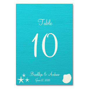 Shells On Beach Wedding Table Cards Place Cards