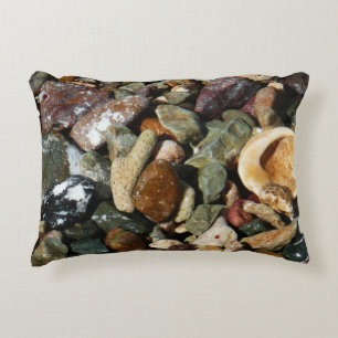 Shells, Rocks and Coral Nature Photography Decorative Cushion