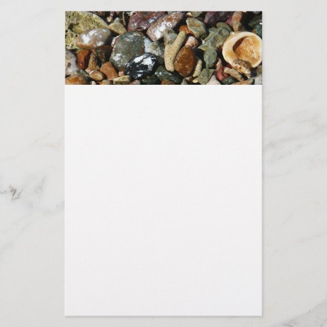 Shells, Rocks and Coral Nature Photography Stationery (Front)