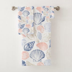 Shells Seamless Pattern  Bath Towel Set