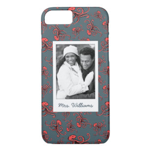Shells & Starfish Pattern   Your Photo & Name iPhone 8/7 Case