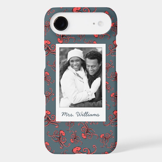 Shells & Starfish Pattern | Your Photo & Name Case-Mate iPhone Case (Back)