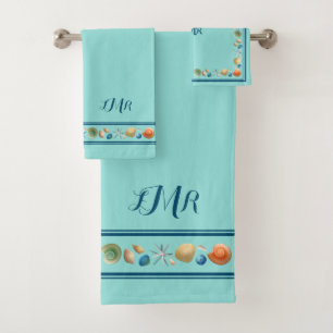Shells & Stripes Bath Towel Set
