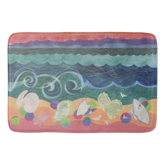 Shells - Under Wild Footsteps Bath Mat (Front)