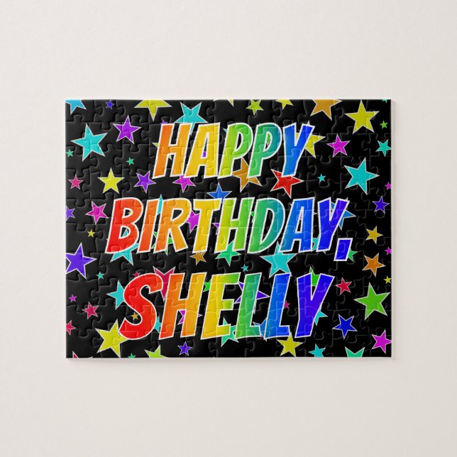 "SHELLY" First Name, Fun "HAPPY BIRTHDAY" Jigsaw Puzzle (Horizontal)