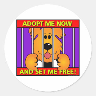 Shelter-Dog Classic Round Sticker