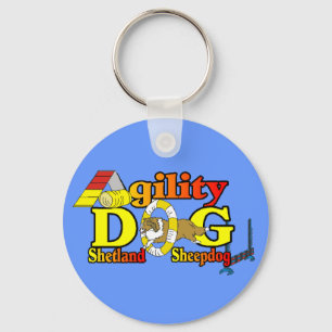 Sheltie Agility Shetland Sheepdog Gifts Key Ring