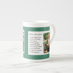 Sheltie Art Gifts Summer Garden Bone China Mug