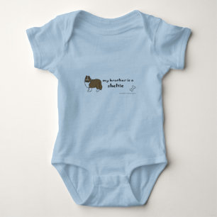 sheltie baby bodysuit