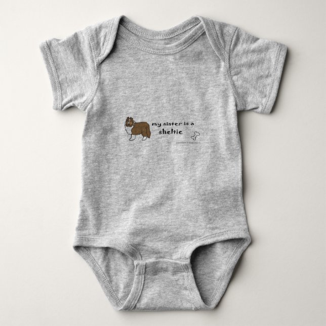 sheltie baby bodysuit (Front)