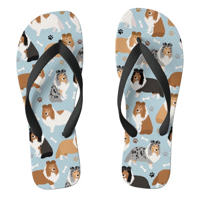 Sheltie Bones and Paws Thongs (Footbed)