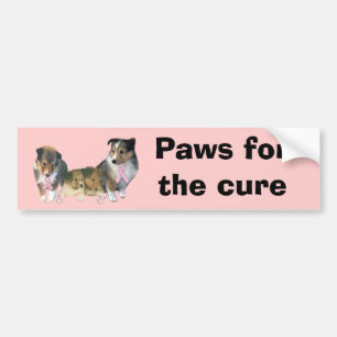 Sheltie Breast Cancer Bumper Sticker