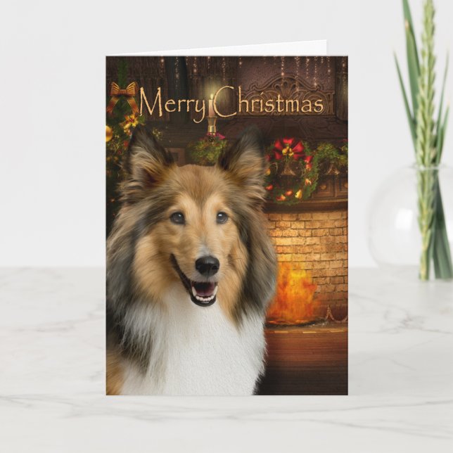 Sheltie Christmas Card (Front)
