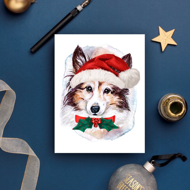 Sheltie Christmas Gifts For Dogs Lovers Holiday Postcard (Creator Uploaded)