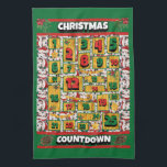 Sheltie Countdown Christmas Advent Calendar Dog Tea Towel<br><div class="desc">Sheltie Countdown Christmas Advent Calendar Dog kitchen towel features a watercolor of a Sheltie with a Christmas hat and a Christmas collar. Funny design for Dog Lovers!</div>