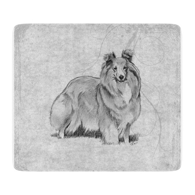 Sheltie Cutting Board (Front)