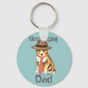 Sheltie Dad Key Ring