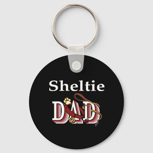 sheltie dad Keychain (Front)