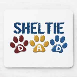 SHELTIE Dad Paw Print 1 Mouse Pad