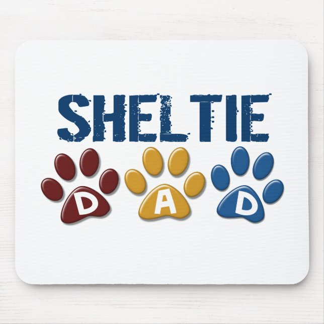 SHELTIE Dad Paw Print 1 Mouse Pad (Front)