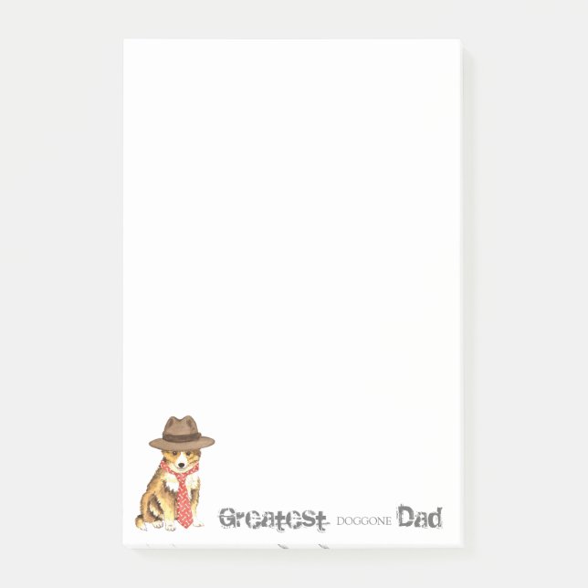 Sheltie Dad Post-it Notes (Front)