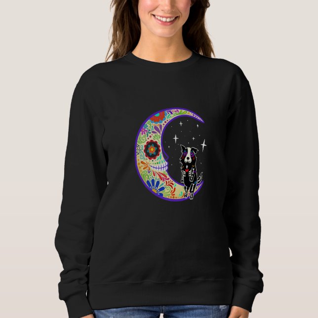 Sheltie Dia De Los Muertos Skeleton Sweatshirt (Front)