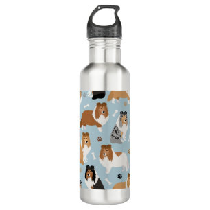 Sheltie Dog Bones and Paws 710 Ml Water Bottle