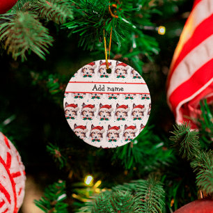 Sheltie Dog Breed Christmas Stars Ceramic Ornament