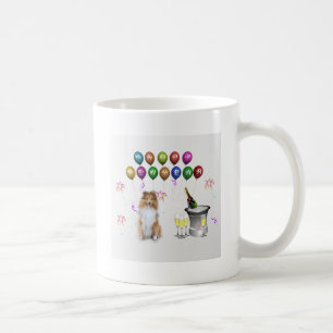 Sheltie Dog Happy New Year Coffee Mug