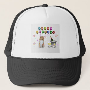 Sheltie Dog Happy New Year Trucker Hat