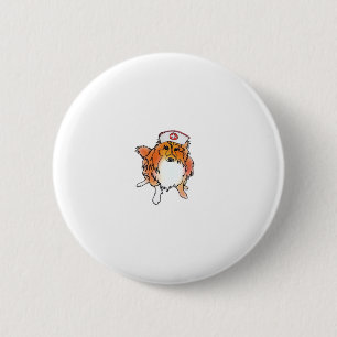 Sheltie Dog in Nurse Hat � animalsinhats Classic T 6 Cm Round Badge