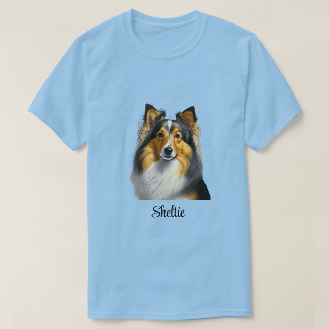 Sheltie Dog Template T-Shirt (Design Front)