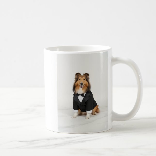 Sheltie Groom Coffee Mug (Right)