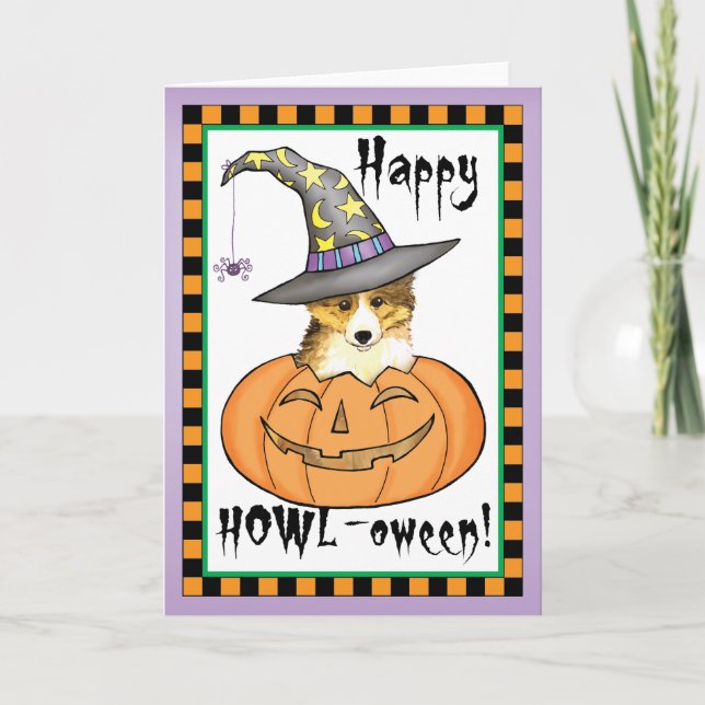 Sheltie Halloween Card (Front)