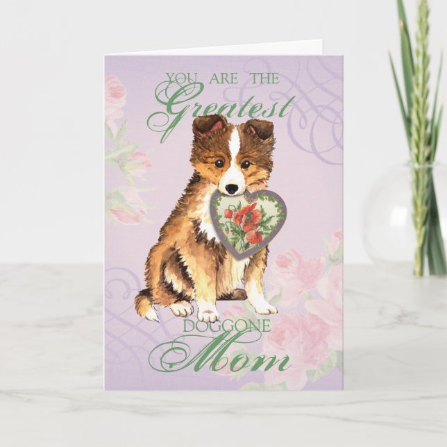 Sheltie Heart Mum Card (Front)
